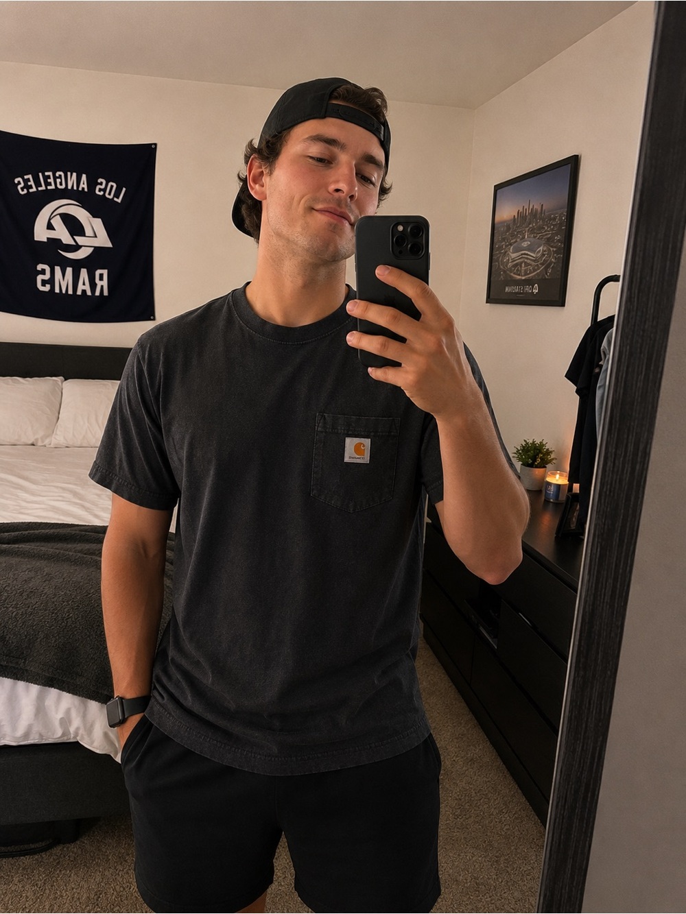 Carhartt Loose Fit Pocket T Shirt Mens Large Black Casual Workwear